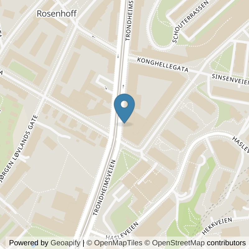 Map: location of SATS Carl Berner in Oslo