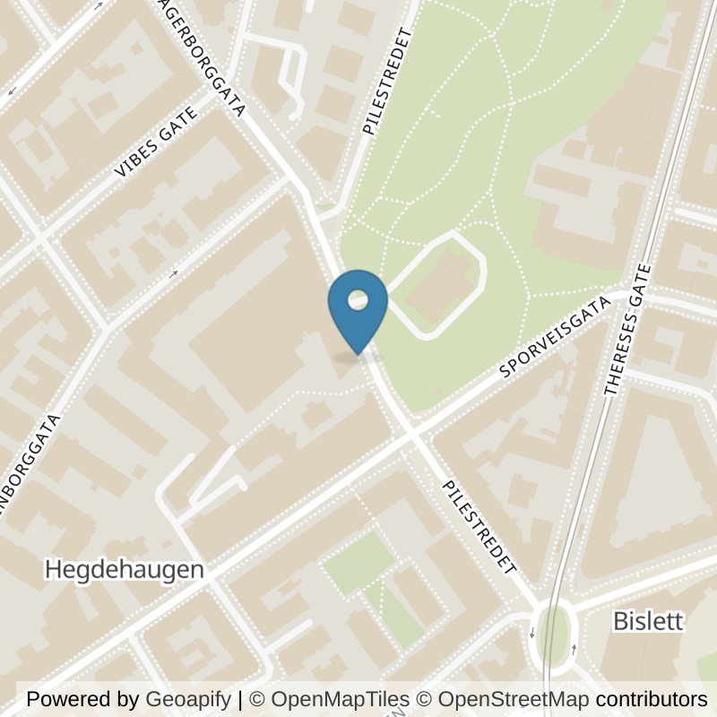 Map: location of SATS Fagerborg in Oslo