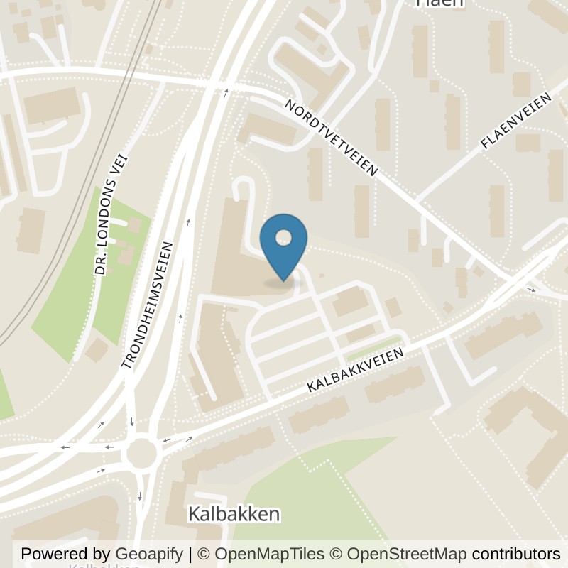 Map: location of SATS Kalbakken in Oslo