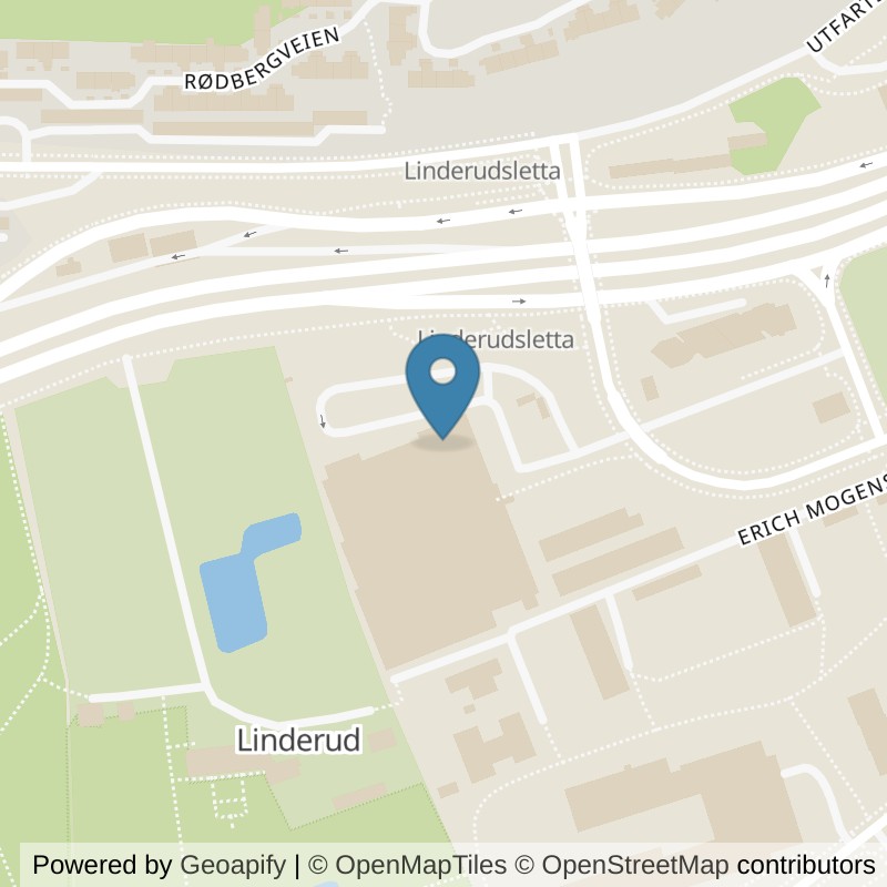 Map: location of SATS Linderud in Oslo