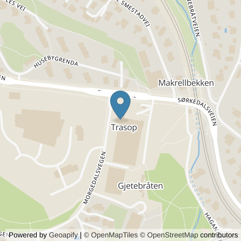 Map: location of SATS Njård in Oslo