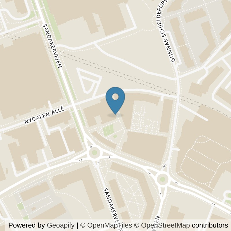 Map: location of SATS Nydalen in Oslo