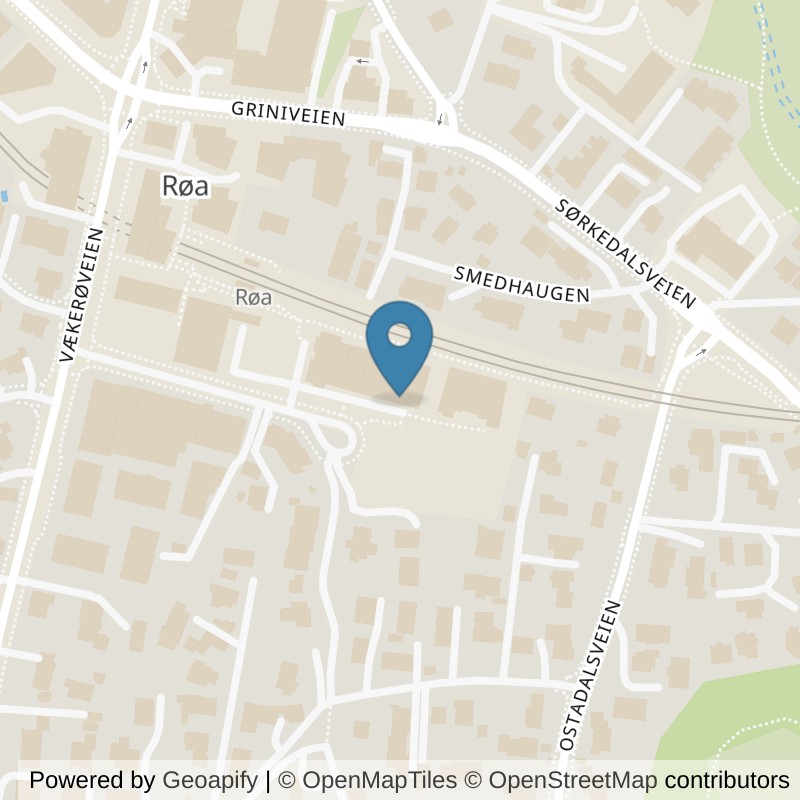 Map: location of SATS Røa in Oslo