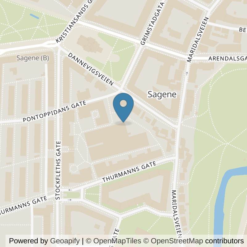 Map: location of SATS Sagene in Oslo