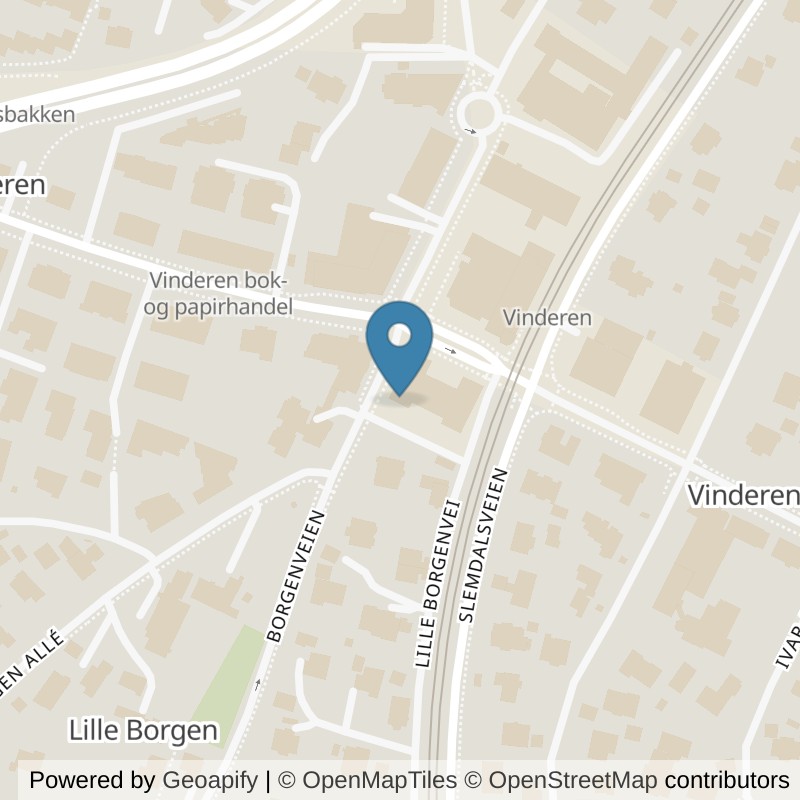 Map: location of SATS Vinderen in Oslo