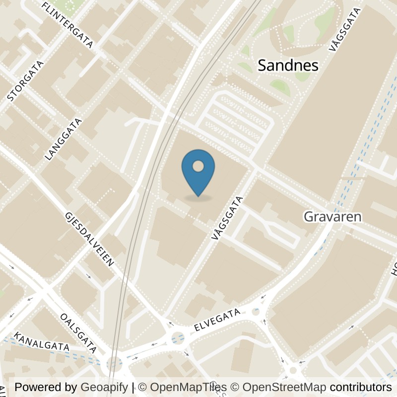 Map: location of SATS Sandnes in Sandnes