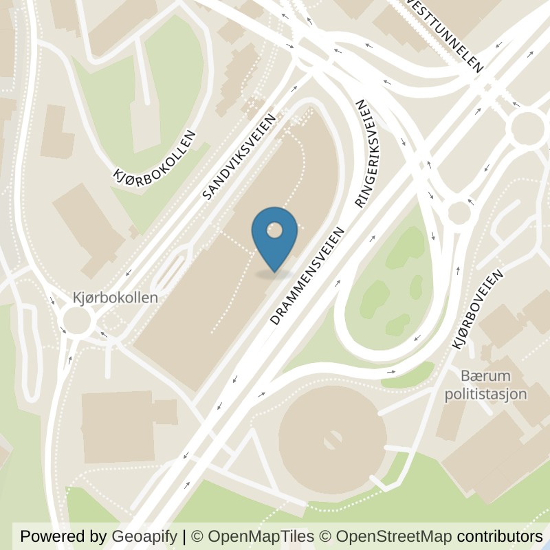 Map: location of SATS Sandvika Panorama in Sandvika