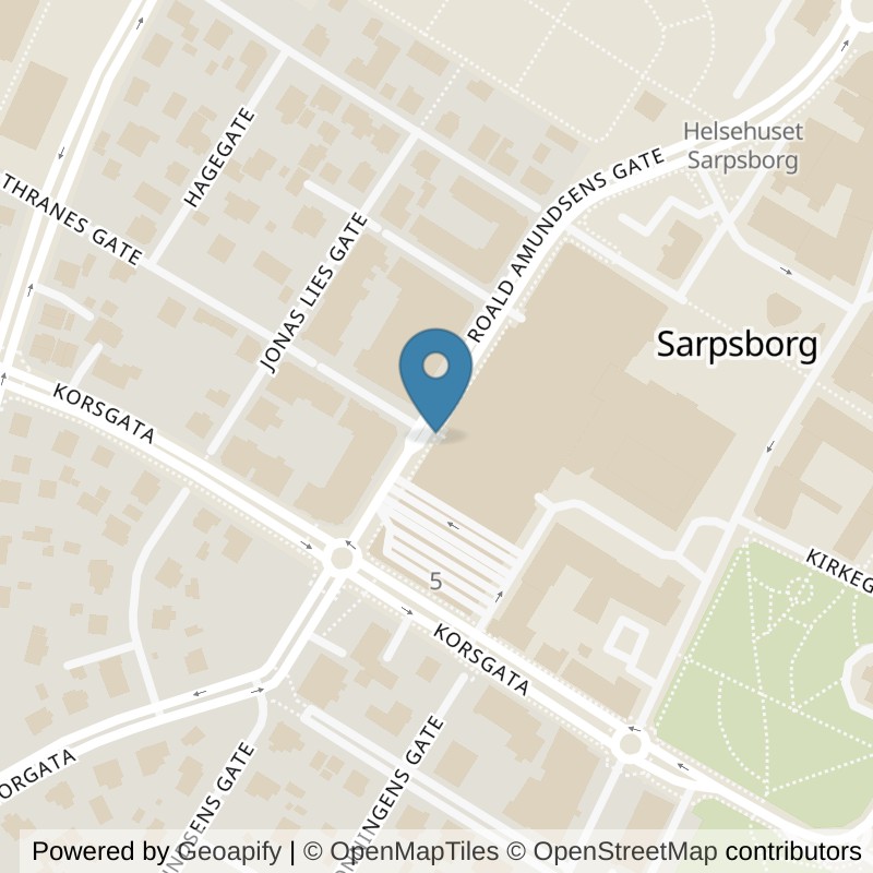 Map: location of SATS Sarpsborg in Sarpsborg