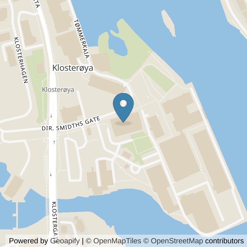 Map: location of SATS Klosterøya in Skien
