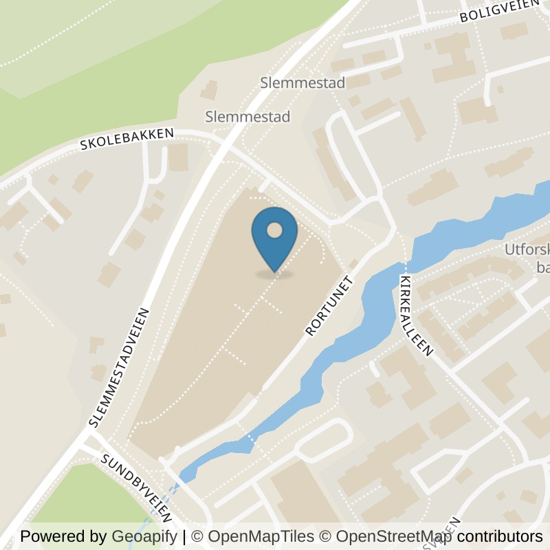 Map: location of SATS Slemmestad in Slemmestad