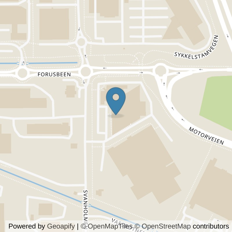 Map: location of SATS Forus in Stavanger