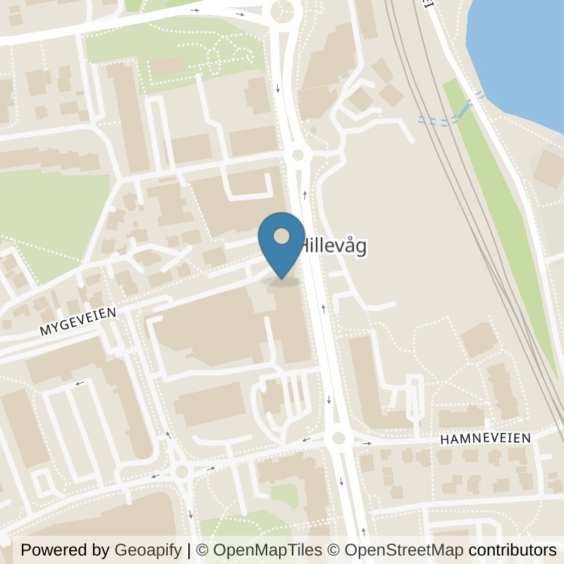 Map: location of SATS Hillevåg in Stavanger