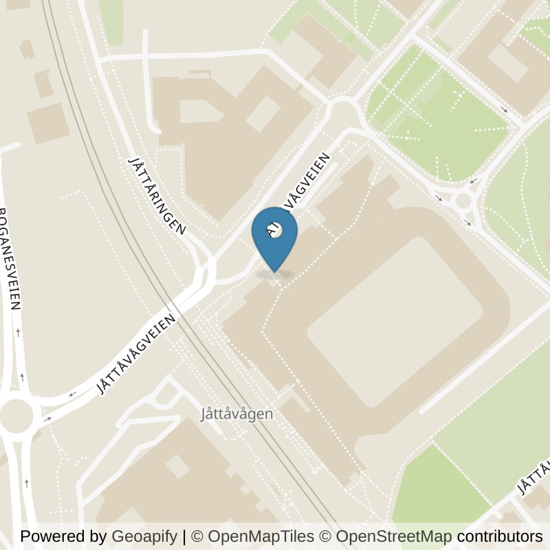Map: location of SATS Stadionparken in Stavanger