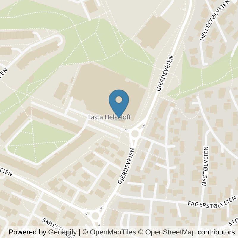Map: location of SATS Tasta in Stavanger