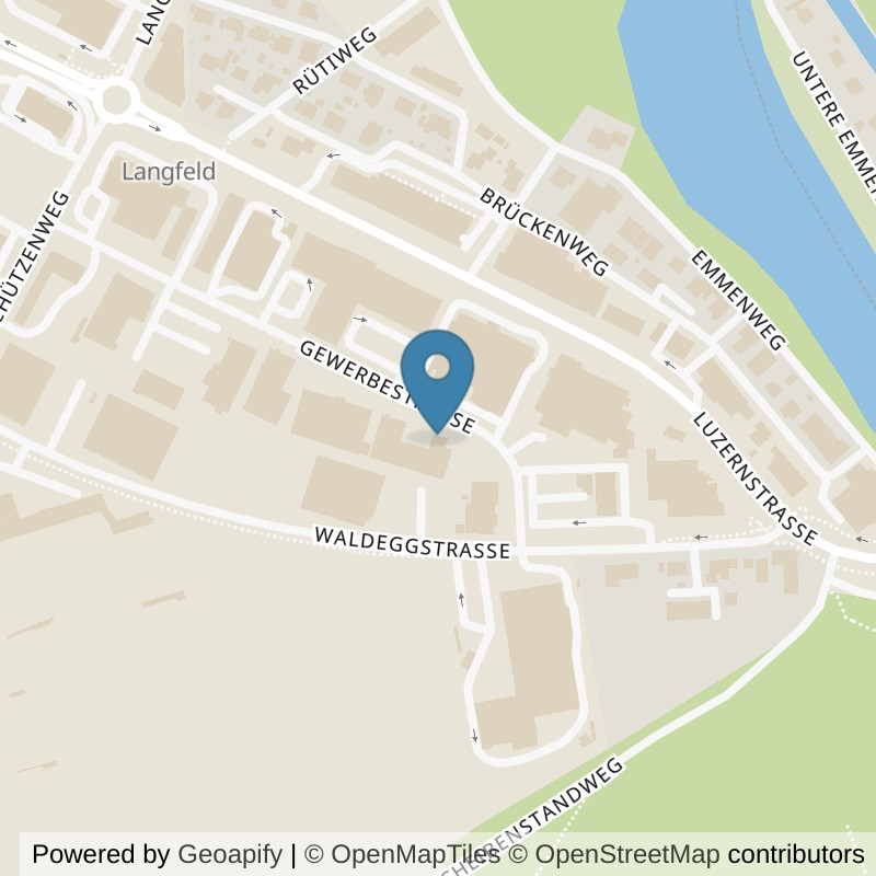 Map: location of selfgym.ch in Zuchwil