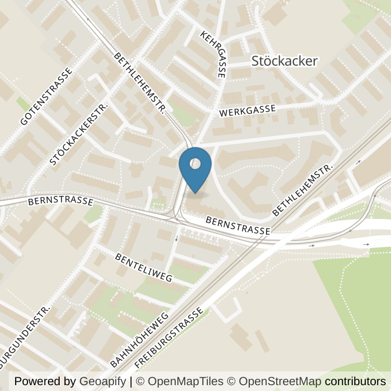 Map: location of SH FITNESS HARDLINE GYM in Bern