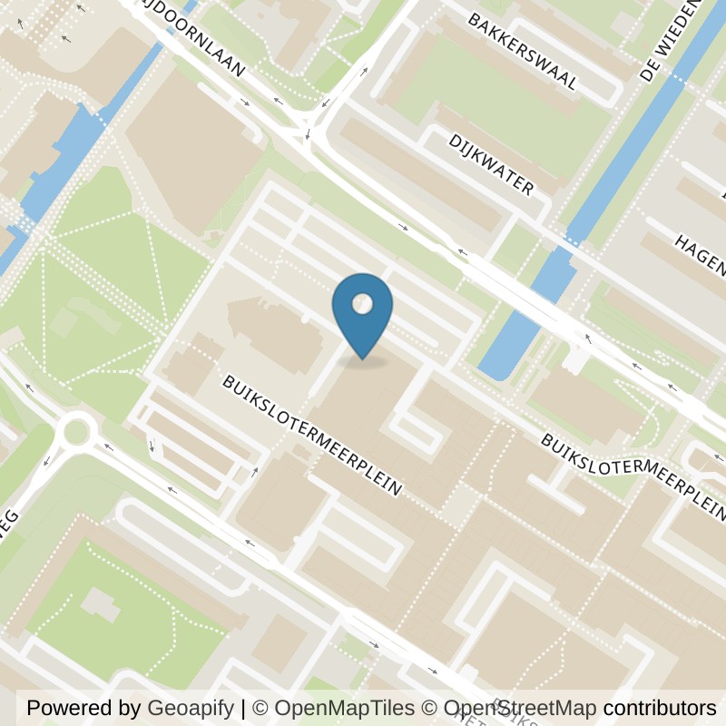 Map: location of SportCity Amsterdam Buikslotermeerplein in Amsterdam