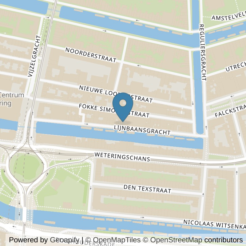 Map: location of SportCity Amsterdam Lijnbaansgracht in Amsterdam