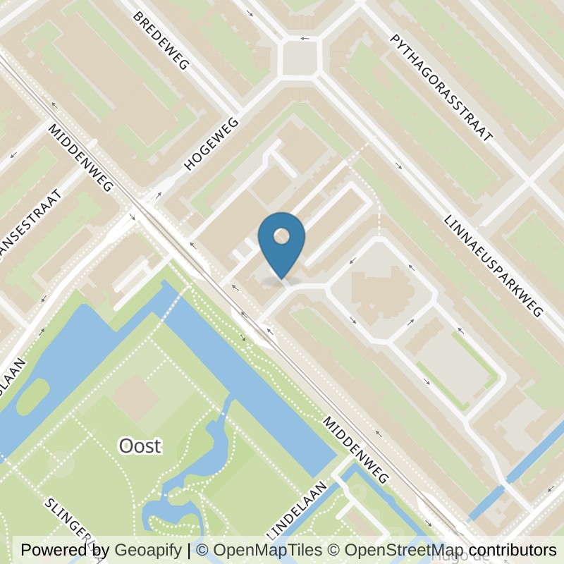 Map: location of SportCity Amsterdam Linnaeushof in Amsterdam