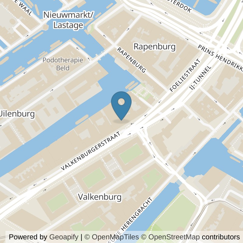 Map: location of SportCity Amsterdam Valkenburgerstraat in Amsterdam