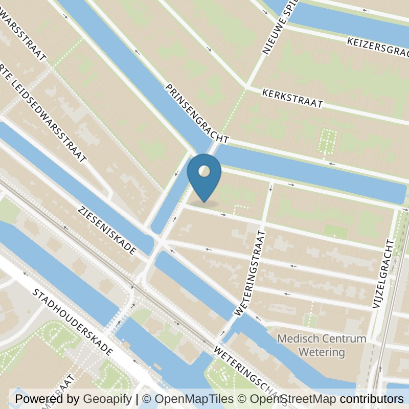 Map: location of SportCity Amsterdam Weteringdwarsstraat in Amsterdam
