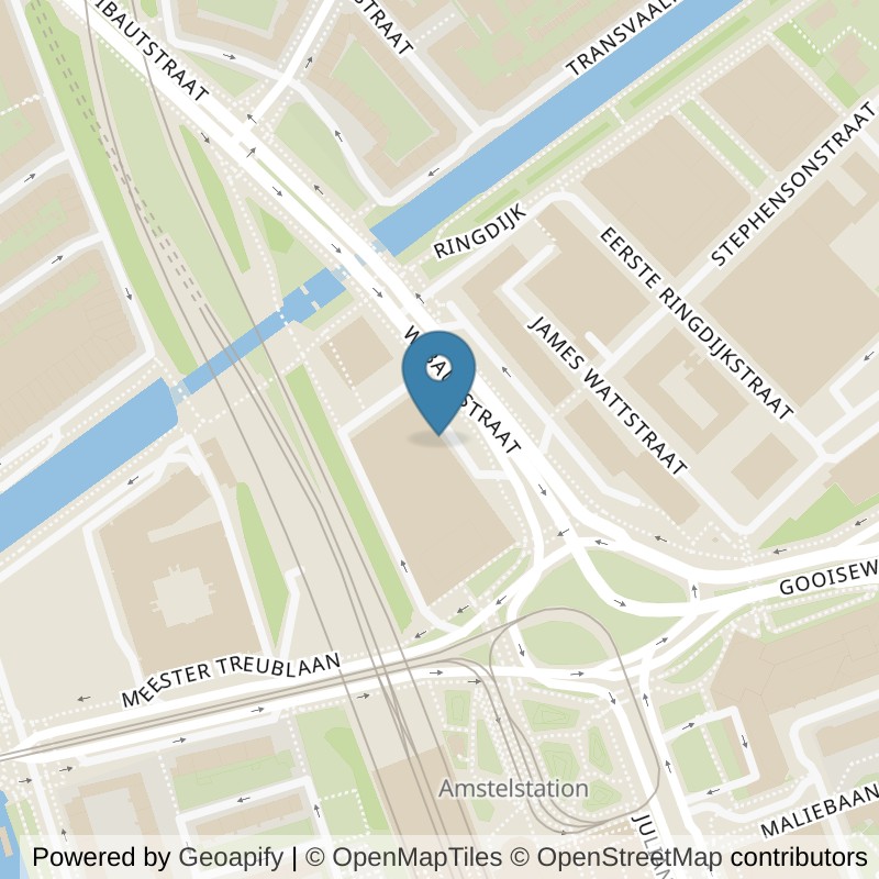 Map: location of SportCity Amsterdam Wibautstraat in Amsterdam