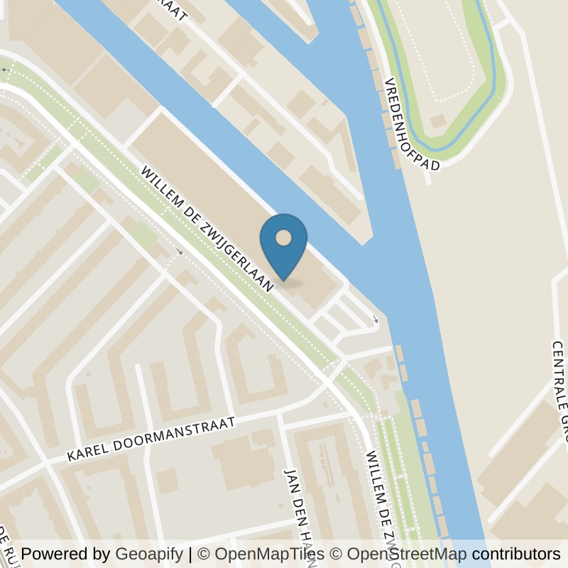 Map: location of SportCity Amsterdam Willem de Zwijgerlaan in Amsterdam