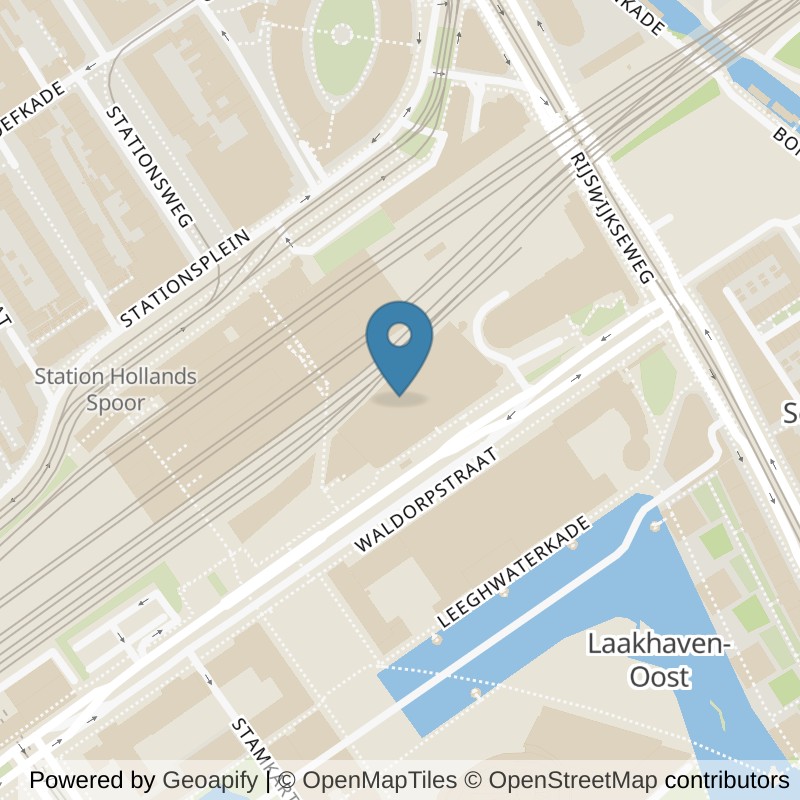 Map: location of SportCity Den Haag Hollands Spoor in Den Haag