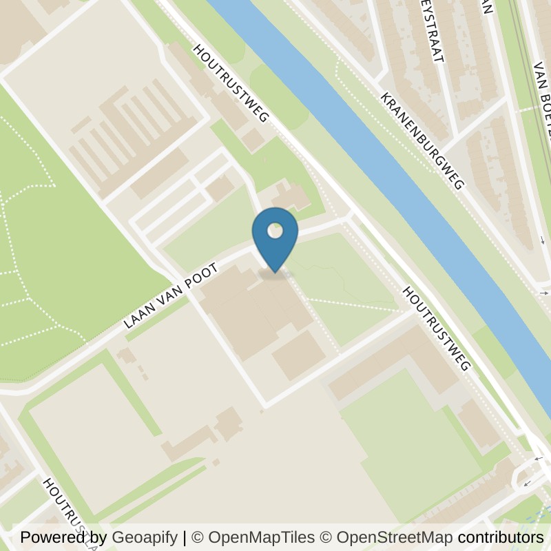 Map: location of SportCity Den Haag Houtrust in Den Haag