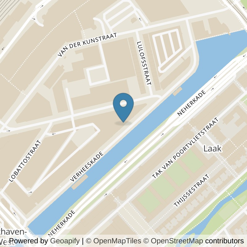 Map: location of SportCity Den Haag Verheeskade in Den Haag