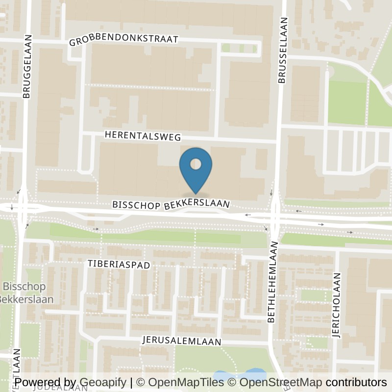 Map: location of SportCity Eindhoven Bisschop Bekkerslaan in Eindhoven