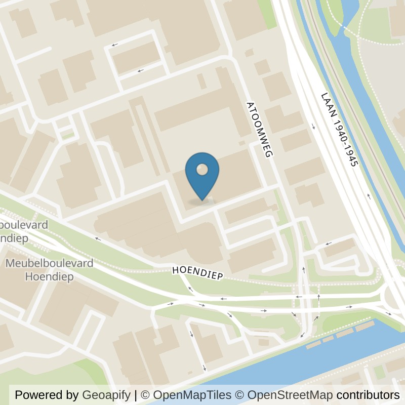 Map: location of SportCity Groningen Atoomweg in Groningen