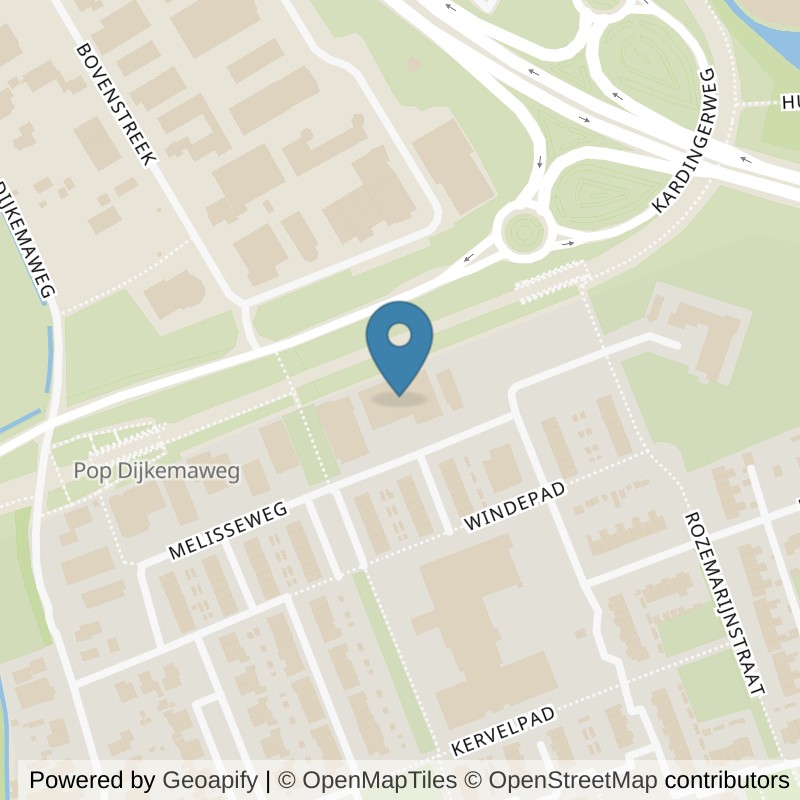 Map: location of SportCity Groningen Melisseweg in Groningen