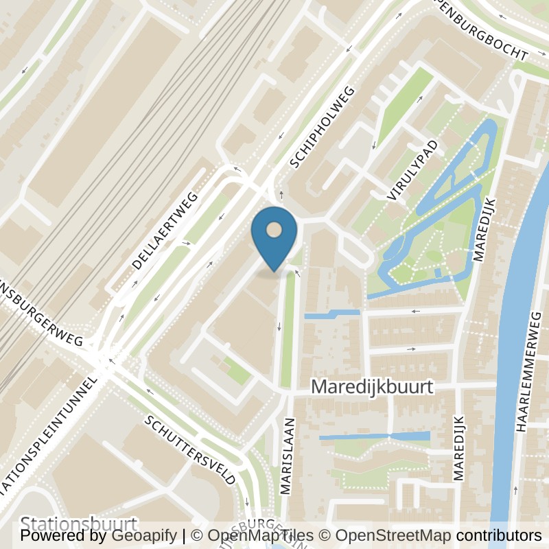 Map: location of SportCity Leiden Anthony Fokkerweg in Leiden