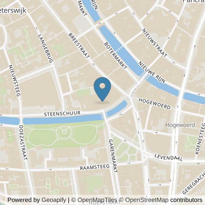 Map: location of SportCity Leiden Steenschuur in Leiden