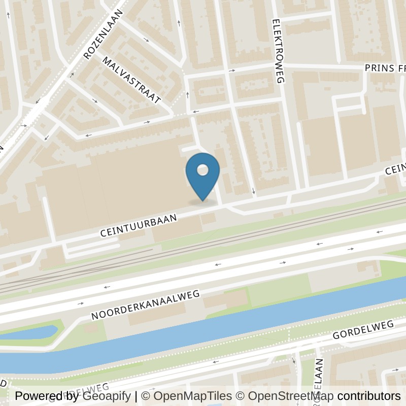 Map: location of SportCity Rotterdam Ceintuurbaan in Rotterdam