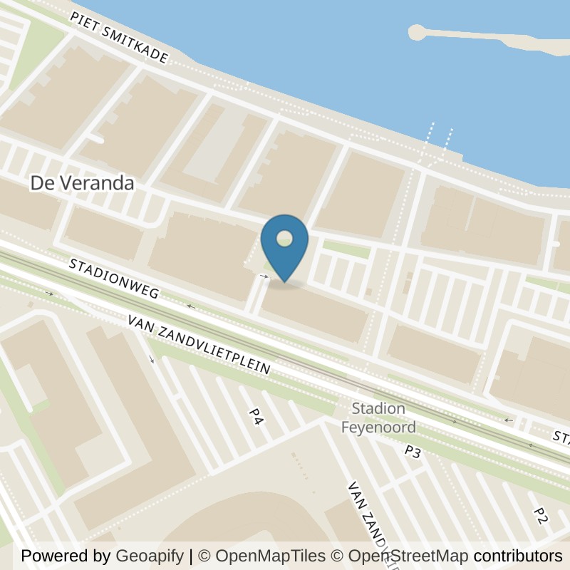 Map: location of SportCity Rotterdam De Kuip in Rotterdam