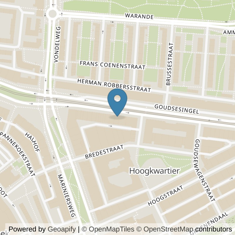 Map: location of SportCity Rotterdam Goudsesingel in Rotterdam