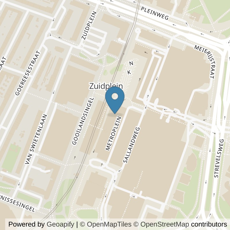 Map: location of SportCity Rotterdam Zuidplein in Rotterdam