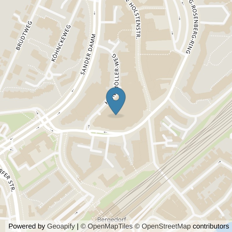 Map: location of Sports Club Bergedorf in Hamburg