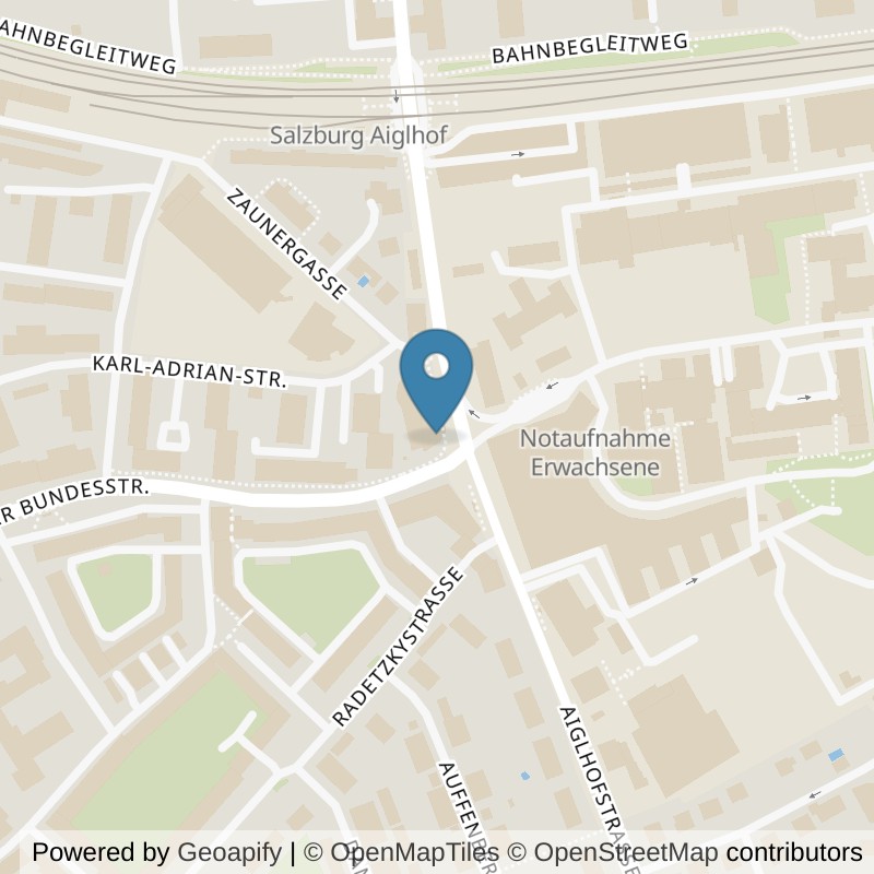 Map: location of sportssupport Aiglhof by laux & team in Salzburg