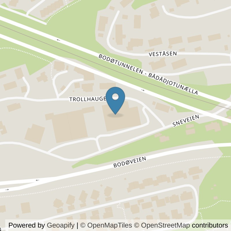Map: location of Sporty Bodø Jensvoll in Bodø