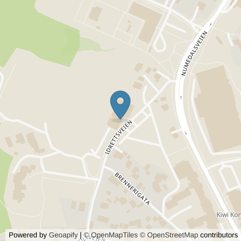 Map: location of Sporty Kongsberg in Kongsberg