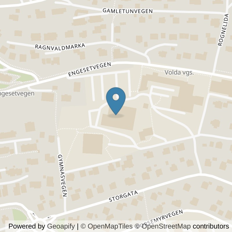 Map: location of Sporty Voldahallen (CrossFit6100) in Volda
