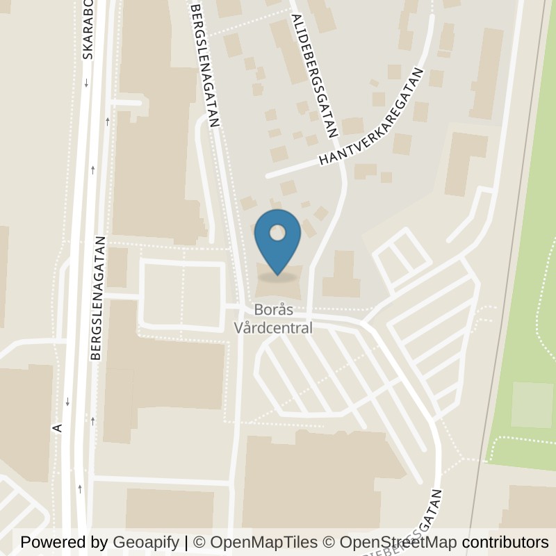 Map: location of STC Borås Knalleland in Borås