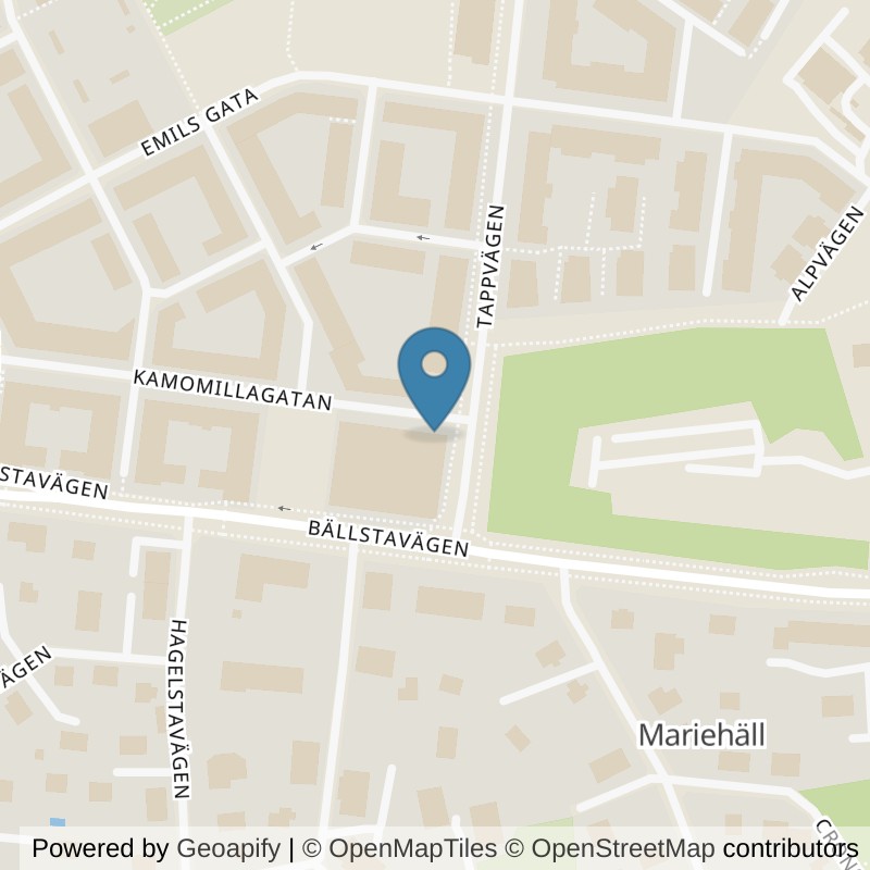 Map: location of STC Bromma Mariehällstorget in Bromma