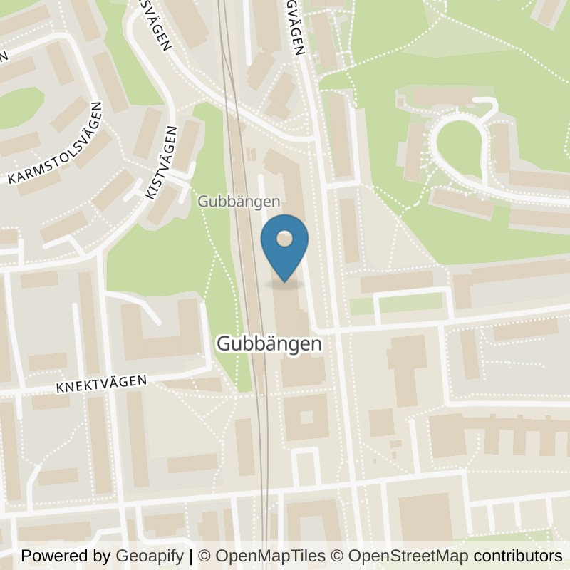 Map: location of STC Enskede Gubbängen in Enskede
