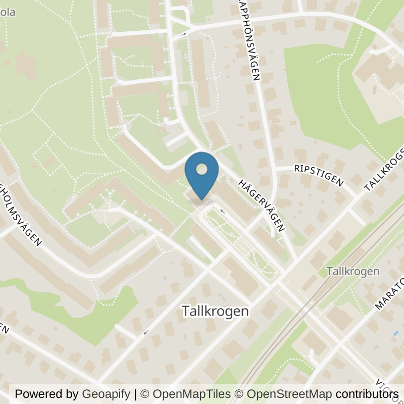 Map: location of STC Enskede Tallkrogen in Enskede