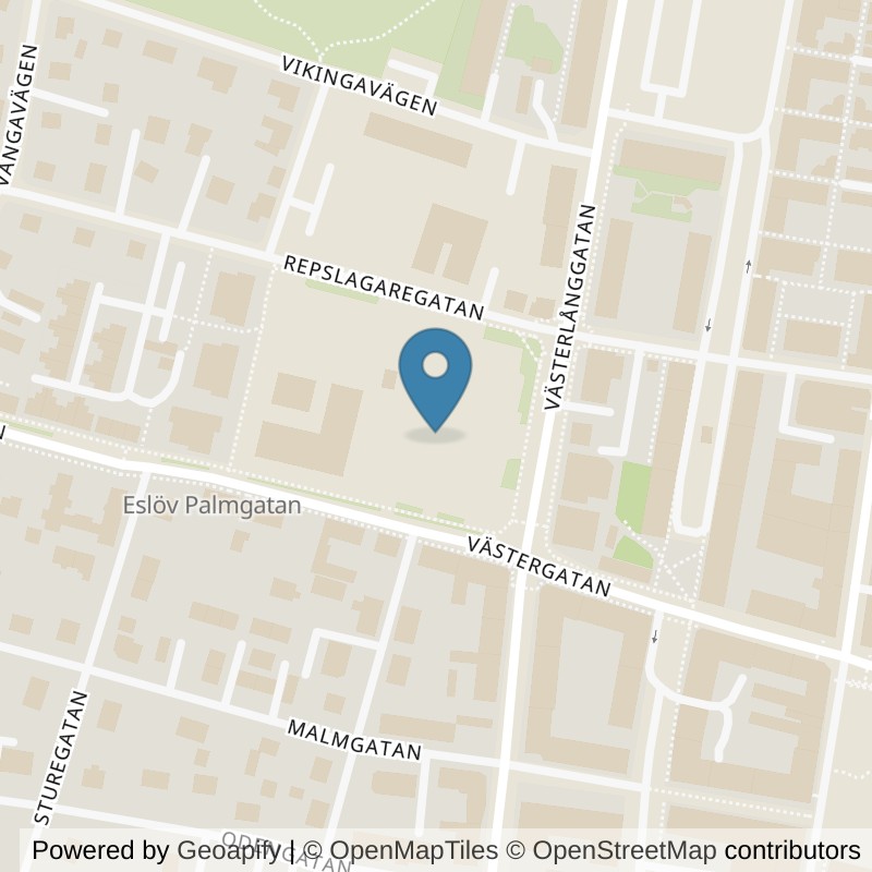 Map: location of STC Eslöv City in Eslöv
