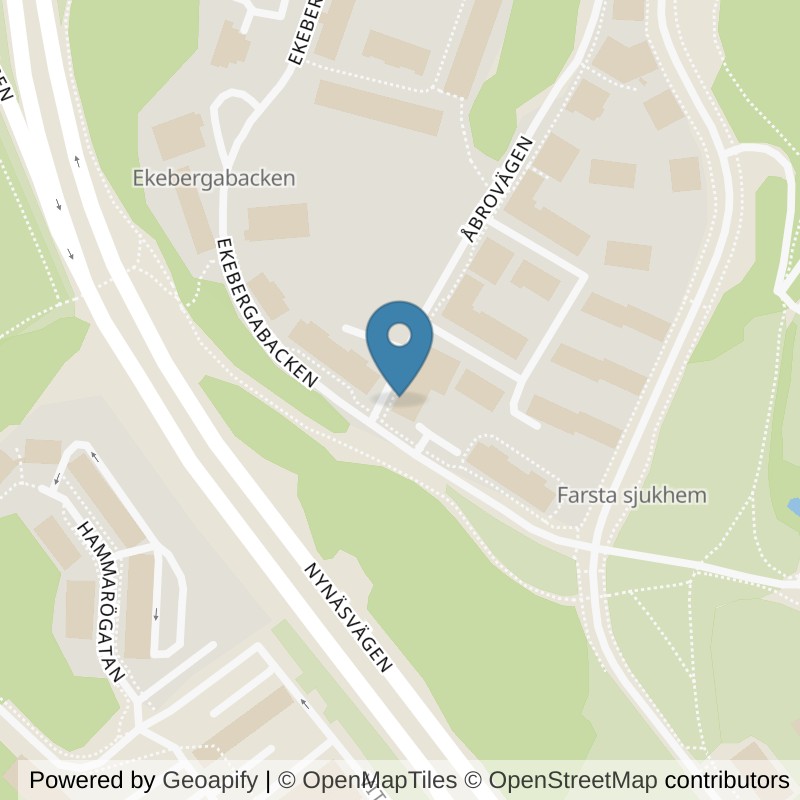 Map: location of STC Farsta Åbrovägen in Farsta